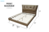 Picture of HALMON Genuine Leather Bed Frame in Queen/Super King Size