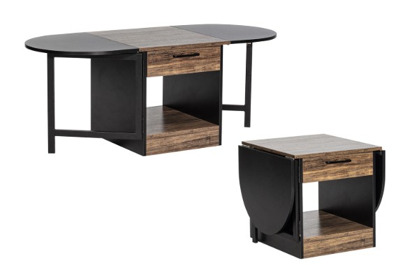 Picture of MIROK 51-128 Folding Drop-Leaf Coffee Table with 1-Drawer