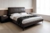 Picture of SORENA Genuine Leather Bed Frame in Queen/Super King Size (Dark Brown)