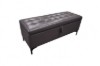 Picture of SORENA 110 Genuine Leather Bench with Storage (Dark Brown)