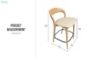 Picture of NILO Solid Ash Wood Bar Chair