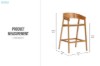 Picture of REPLICA COVER Solid White Oak Bar Chair