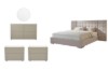 Picture of VELMONT 4PC/5PC/6PC Tall Wingback Upholstered Bedroom Set in Queen Size