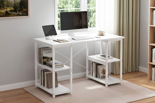 Picture of DEXON 120 Desk with 4 Open Side Shelves