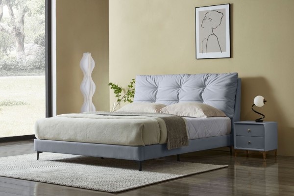 Picture of [FLOOR MODEL CLEARANCE] BROOKSIDE Bed Frame (Silver Grey) in Queen Size