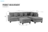 Picture of ROLLAND Reversible Sectional Sofa with Storage Ottoman