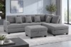 Picture of ROLLAND Reversible Sectional Sofa with Storage Ottoman