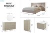 Picture of VELMONT Tall Wingback Upholstered Bedroom Set in Queen Size - 6PC